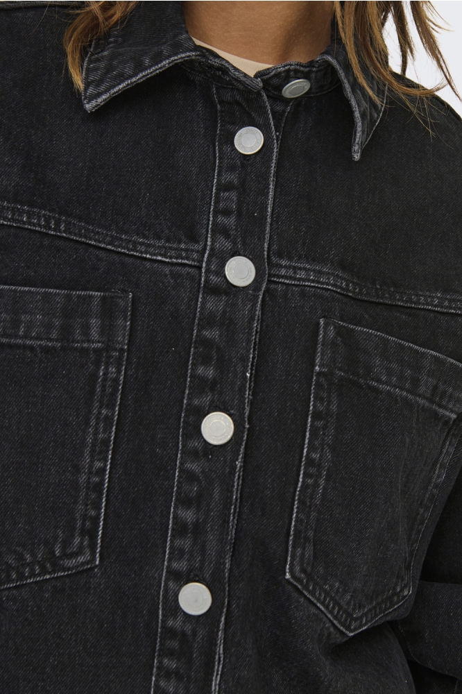 ONLANNI LS SHIRT LB DNM JACKET CRO 15284611 BLACK